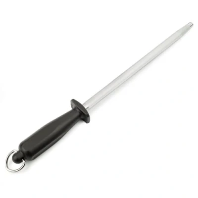 Image of ARCOS Sharpening Steel 10 Inch Nitrum Stainless and 250 mm Blade, Series Chaira, Body Carbon Chromium Coated 11 Handle Polypropylene, Lightweight Smooth Shapes, Color Black