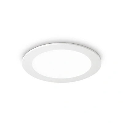 Image of Groove LED 1 Light Large Round Warm Recessed Spotlight Panel White