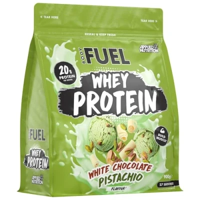 Image of Bodyfuel Whey Protein Powder 20g for Muscle Recovery &amp; Weight Management Low Calorie, Keto Friendly (900g 27 Servings) (White Chocolate Pistachio)