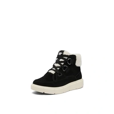 Image of SOREL Women&#039;s Explorer lll NW Lace Waterproof Boot, Black/Sea Salt, 5.5 UK