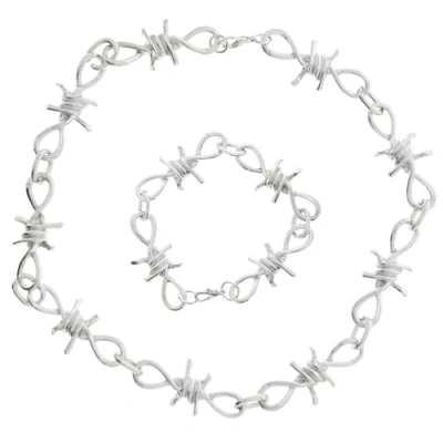Image of Zac&#039;s Alter Ego Barbwire Chain Necklace &amp; Bracelet Set
