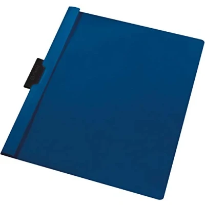 Image of indigo® A4 Side Lock Clip File 60 Sheets (Blue, Pack of 25)