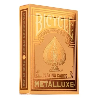 Image of Bicycle Metalluxe Orange Playing Cards Premium Metal Foil Finish Poker Size
