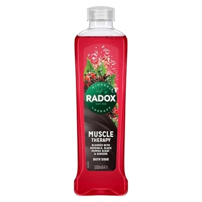 Image of Radox Unisex 100% Nature Inspired Fragrance Bath Soak, Muscle Therapy, 500ml, 3 Pack Apple One Size