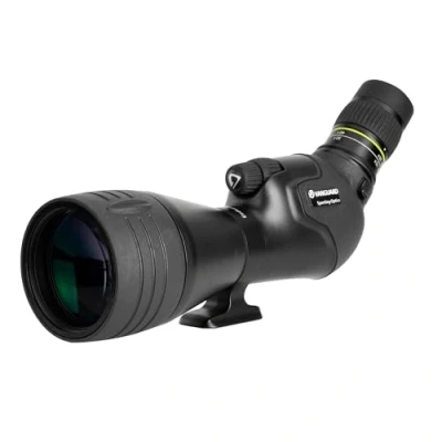 Image of VANGUARD Endeavor HD 65A Angled Spotting Scope with 15 45x Zoom Eyepiece and Stay On Case