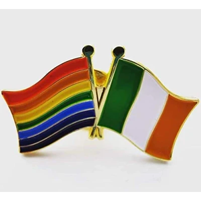 Image of Ireland Rainbow Flag Enamel Pin Badge Irish LGBT Gay Pride Lapel Lesbian FlagSuperstore