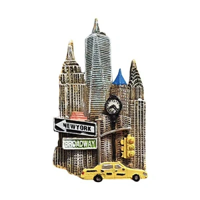Image of New York USA 3D Landmark Refrigerator Magnet Souvenirs Handmade Resin Magnetic Stickers Home Kitchen Decoration,New Fridge Collection Gift