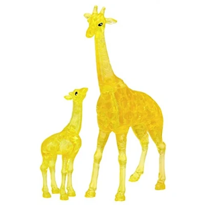 Image of HCM Kinzel 59177 3D Crystal Puzzle Giraffe Pair 38 Pieces, Yellow