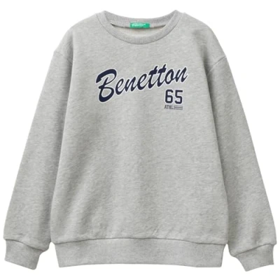Image of United Colors of Benetton Kids &amp; Teen&#039;s Jersey G/C M/L 3J68C10JM Hooded Sweatshirt, Grey, 140 cm