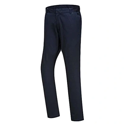 Image of Portwest Stretch Slim Chino Trouser, Size: 42, Colour: Dark Navy Short, S232DNS42