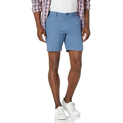 Image of Amazon Essentials Men&#039;s Slim Fit 7&quot; Lightweight Comfort Stretch Oxford Short (Previously Goodthreads), Blue, 31W