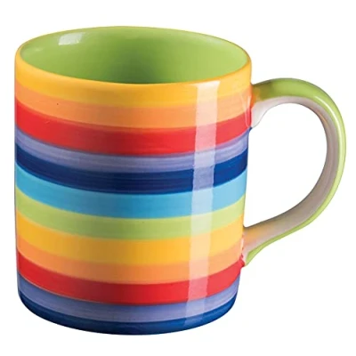 Image of Purity Style Hand Painted Rainbow Stripe Classic Small Mug