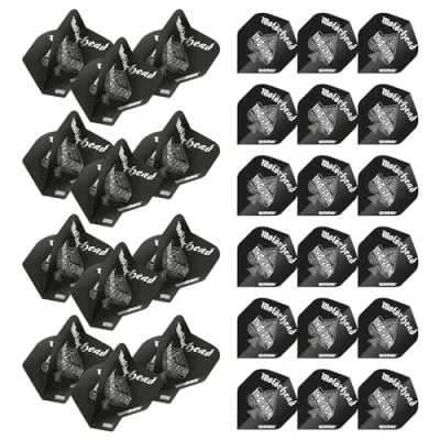 Image of WINMAU Rock Legends Dart Flights 10 Sets Per Pack (Total 30 Flights) Available in Varying Designs (Motorhead, Ace Of Spades)