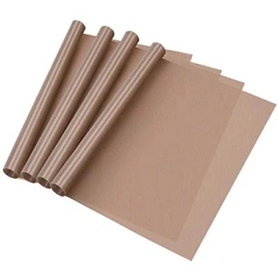 Image of XNJIHWA 4Pcs Teflon Sheet for Heat Press Reusable Baking Non Stick Paper Waterproof and Washable Oven Tray BBQ Grill Mat,40 x 30cm