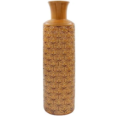 Image of 50cm Golden bees Art Polished Ceramic Vase Table Ornament