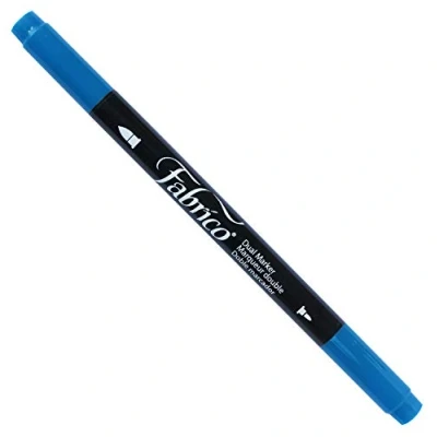 Image of Tsukineko Fabrico Fabric Duel Ended Marker Cerulean Blue
