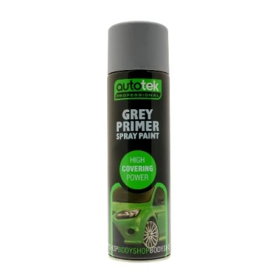 Image of Autotek Professional High Covering Power Spray Paint, Grey Primer , 500 ml