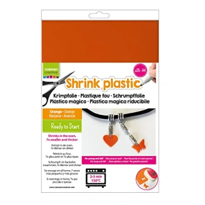 Image of Vaessen Creative Shrink Plastic, 25 Sheets, 21 x 30 cm, Fun Arts and Crafts Projects for All Ages