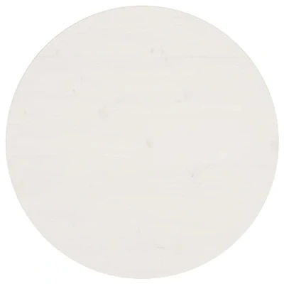 Image of vidaXL Solid Pinewood Round Table Top White Ø60x2.5 cm For Dining, Coffee, Garden Tables