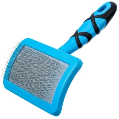 Image of GROOM PROFESSIONAL Curved Soft Slicker Dog Brush Grooming Dematting for Dogs Graded Great Coats Perfect Everyday Medium