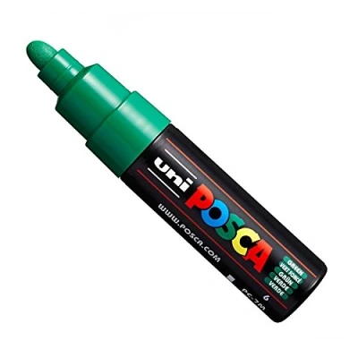 Image of Uni POSCA PC 7M Paint Marker Art Pens Large Bullet Nib 4.5 5.5mm 15 Colours New for 2017 Green