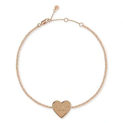 Image of Radley Fall In Love Ladies Rose Gold Engraved Heart Bracelet RYJ3076, one size, U155741VIIYH81
