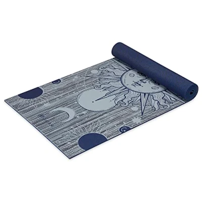 Image of Gaiam Yoga Mat Premium 6mm Print Reversible Extra Thick Non Slip Exercise &amp; Fitness for All Types of Yoga, Pilates Floor Workouts Ethereal Beauty