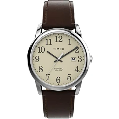 Image of Timex Men Analog Quartz Watch with Leather Strap TW2V687009J