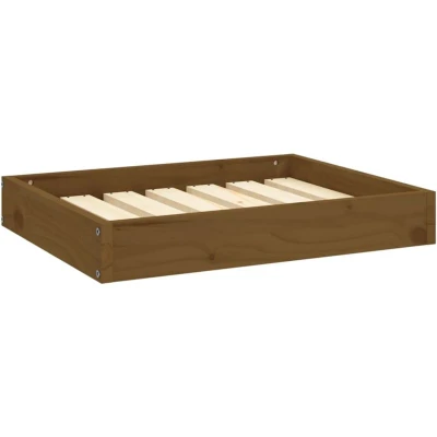 Image of vidaXL Dog Bed Honey Brown 61.5x49x9 cm Solid Wood Pine