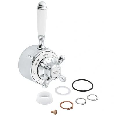 Image of Grohe Avensys Traditional control handle chrome/white (47599IL0)