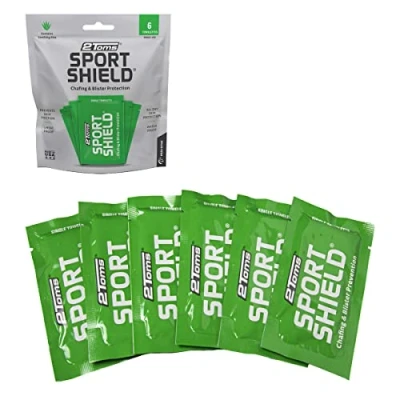 Image of 2Toms SportShield Anti Chafe and Blister Prevention for Your Body, Sweatproof Waterproof, Prevent Skin Irritation from Chafing, Single Use Towelettes, 6 Pack