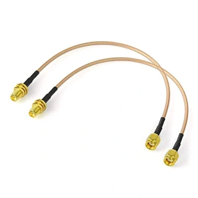 Image of Bingfu WiFi Antenna Aerial Extension Coaxial Cable RP SMA Male to Female Bulkhead Mount RG316 30cm (2 Pack) for Wireless PCI Express PCIE Network Card Adapter Router Security Camera