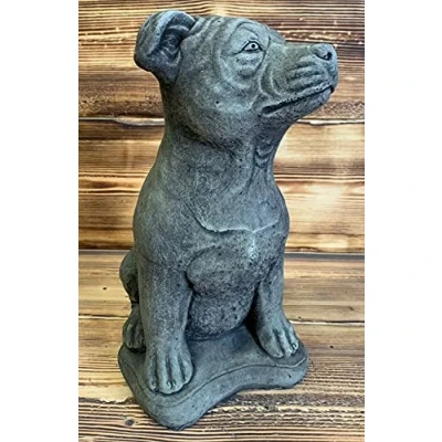 Image of J and L STONE Ornaments GARDEN LARGE STAFFORDSHIRE STAFFY BULL TERRIER DOG GIFT ORNAMENT