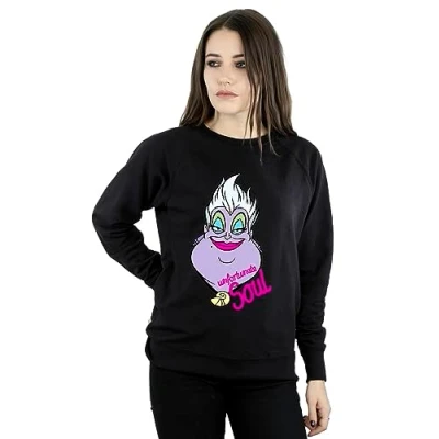 Image of Disney Women&#039;s Villains Ursula Unfortunate Soul Sweatshirt Black Large