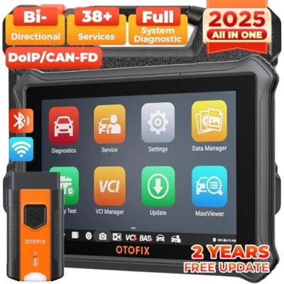 Image of OTOFIX D1 Lite Bidirectional Scan Tool with 2 Year Updates, All System Automotive Diagnostic Scanner, 38+ Reset Services, FCA AutoAuth, Key Programming, Active Test, CANFD&amp;DOIP, Auto VIN