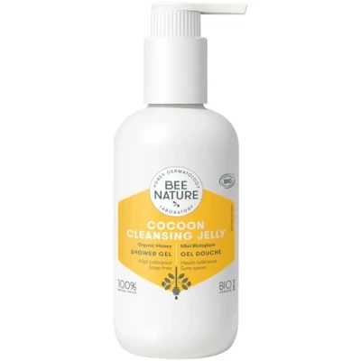 Image of Bee Nature Organic Shower Gel Honey Body Wash Gentle Cleansing &amp; Moisturize 100% Natural Sweet Scent Suitable for Dry, Sensitive, Prone Eczema Skin 200ml