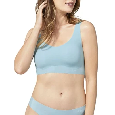 Image of Sloggi Women&#039;s Zero Feel Top Ex Wireless Bra, Turquoise (Soft 00qb), 28A (Size: X Small)