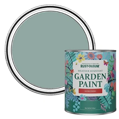 Image of Rust Oleum Blue Mould Resistant Garden Paint In Gloss Finish Gresham 750ml Fence Paint, Shed