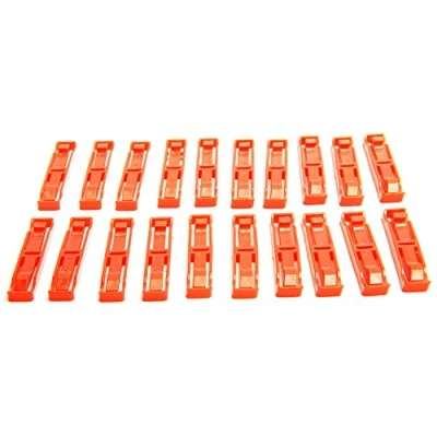Image of Carrera GO 20085245 20 Track Connection Clips Slot Car Accessory, Multicolor, 8 x 1 0.5 cm