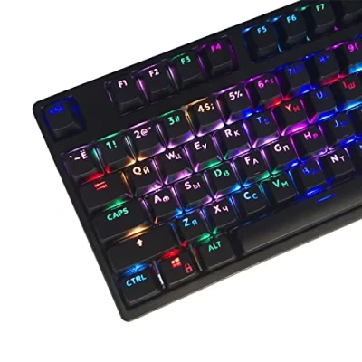 Image of Kalttoy 104 Pieces Abs Transparent Keycaps Mechanical Keyboard Russian Korean Backlit Key Cover For Cherry MX Switch