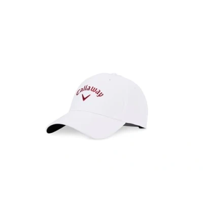 Image of Callaway Mens Liquid Metal Golf Cap, White/Cardinal