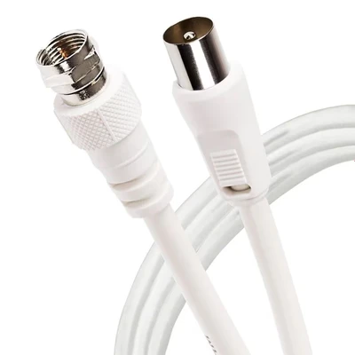 Image of Maplin Satellite to TV Aerial Cable 1M Coaxial F Type Male RF