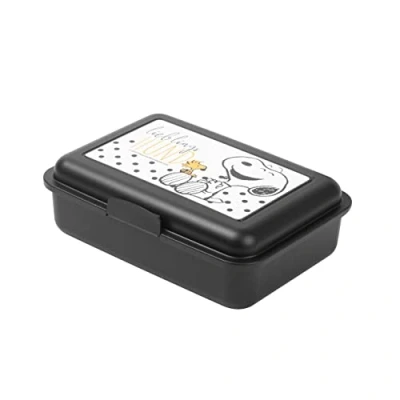 Image of Peanuts Snoopy Favourite Dog Mini Lunch Box with Divider Black