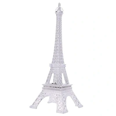 Image of anso Color Changing Eiffel Tower LED Night Light Table Desk Lamp Bedroom Bedside Decor (Medium)