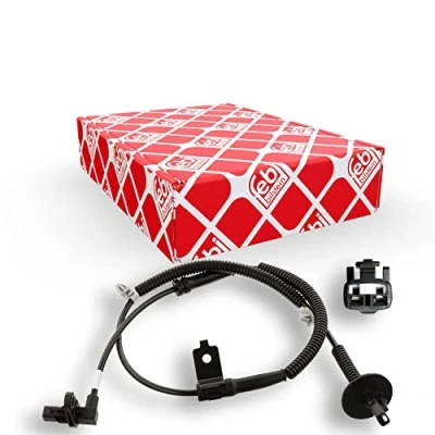 Image of 956702B100 ABS Sensor FEBI BILSTEIN 107162 Front Axle Left with retaining strap 820mm HYUNDAI: SANTA FE 2