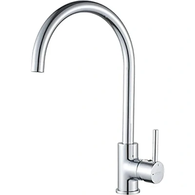 Image of GRIFEMA GRIFERÍA DE COCINA G4001 Kitchen Sink Mixer Tap with 360 Degree Swivel Spout, 3/8 Inch Hose, Chrome