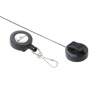 Image of Durable Badge Reel with Snap Fastener in Charcoal Pack of 10 Ideal for Securely Holding Name Badges, Security Passes, Key Fobes, etc.