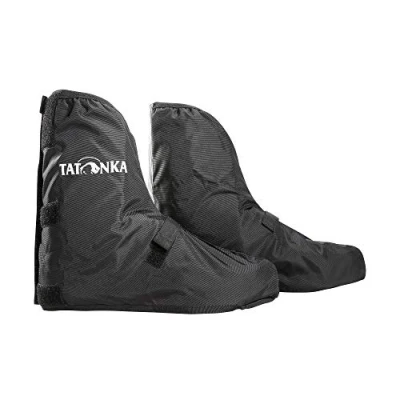 Image of Tatonka Cycling Overshoes Velo Gaiter M (Size 39 42) Waterproof with Reflective Stripes and Adjustable Leg Width Size (Shoe Men Women Black