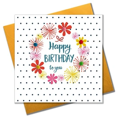 Image of Pom Pom&quot;Make a Wish, Birthday Cake&quot; Card