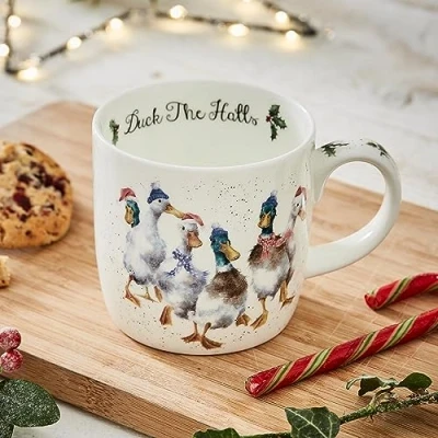 Image of Wrendale Designs &#039;Duck The Halls&#039; Mug
